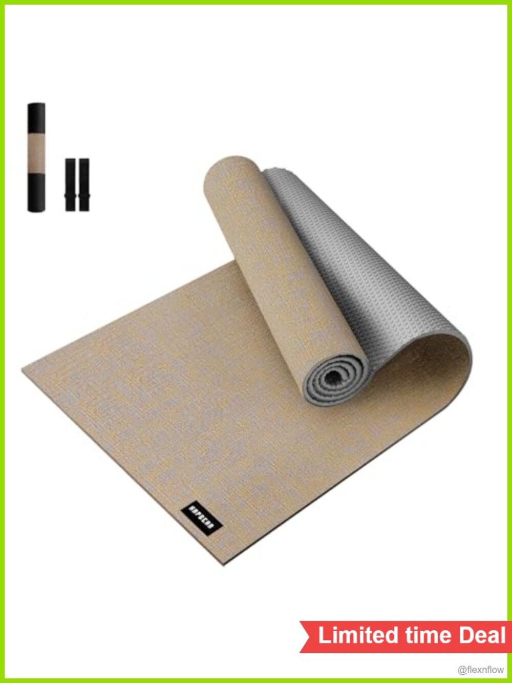 Extra Large Yoga Mat 84x30 1/4 Inch Thick Linen Non-Slip Tear-Resistant with